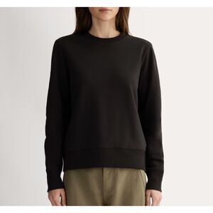 Everlane The Off-Duty Terry Crew sweatshirt black women's large